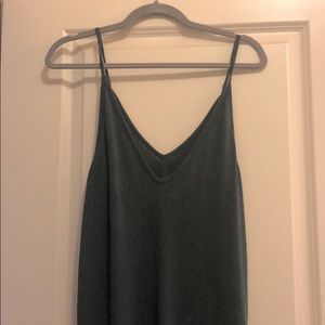Green V-Neck Top